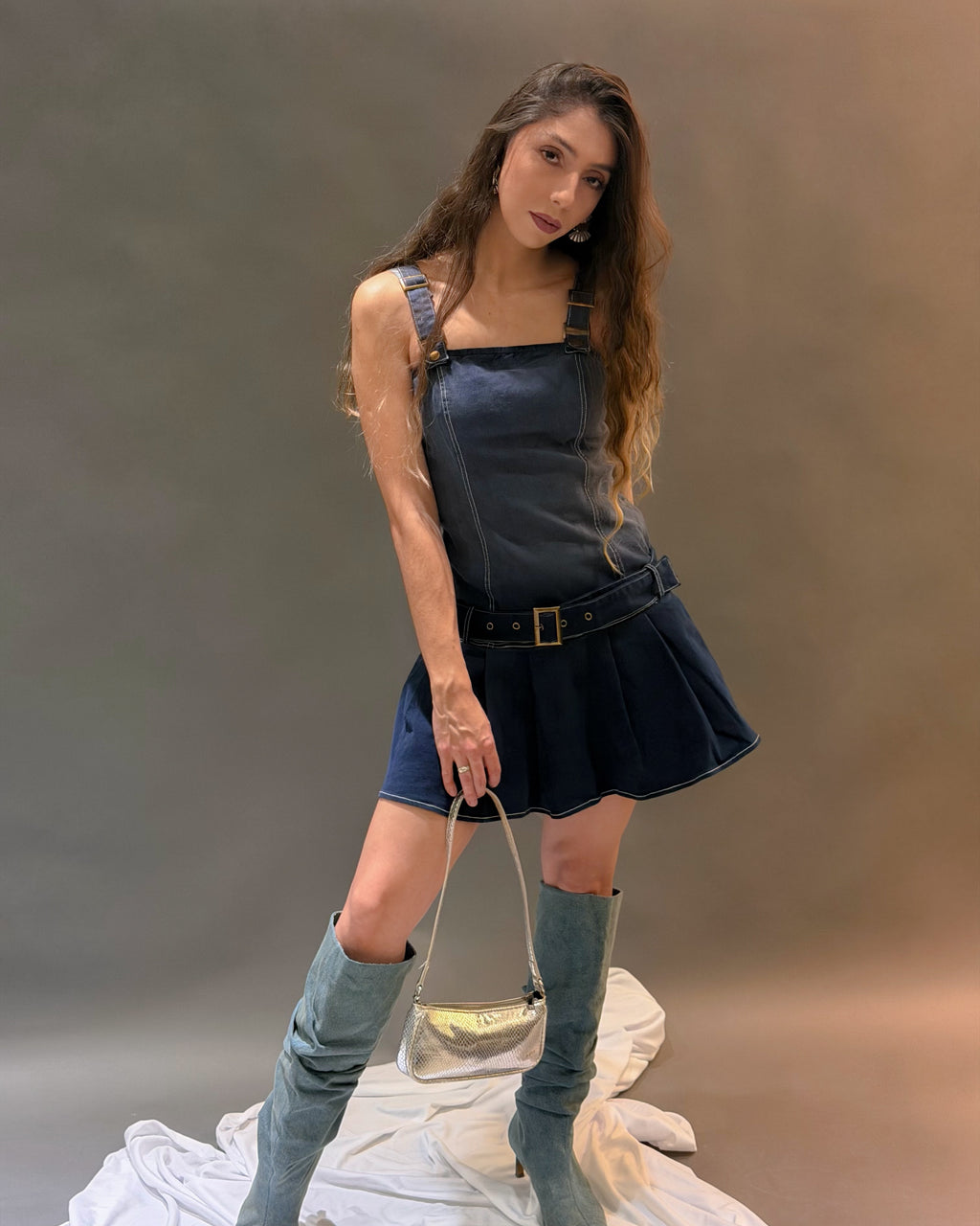 VESTIDO CORTO MEZCLILLA