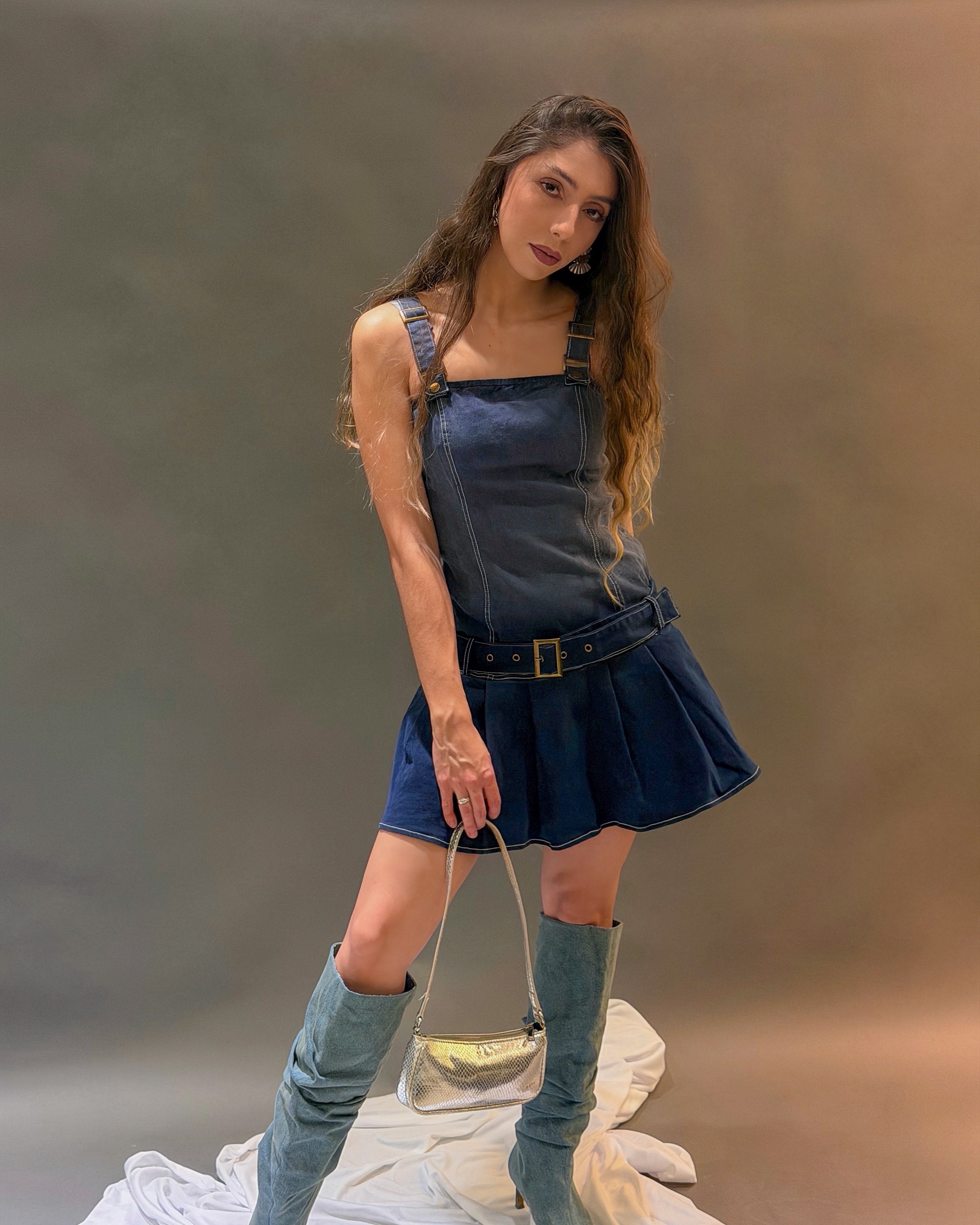 VESTIDO CORTO MEZCLILLA