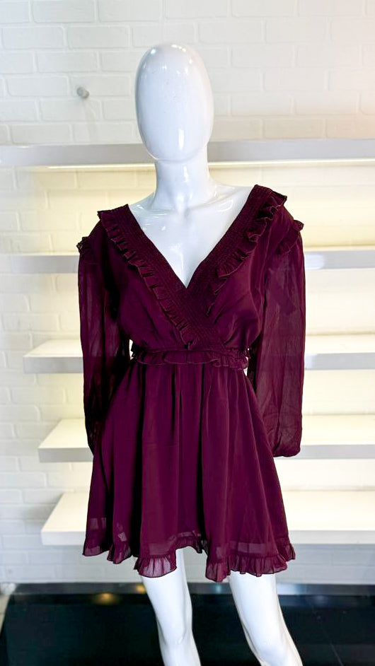 VESTIDO CORTO MANGA LARGA